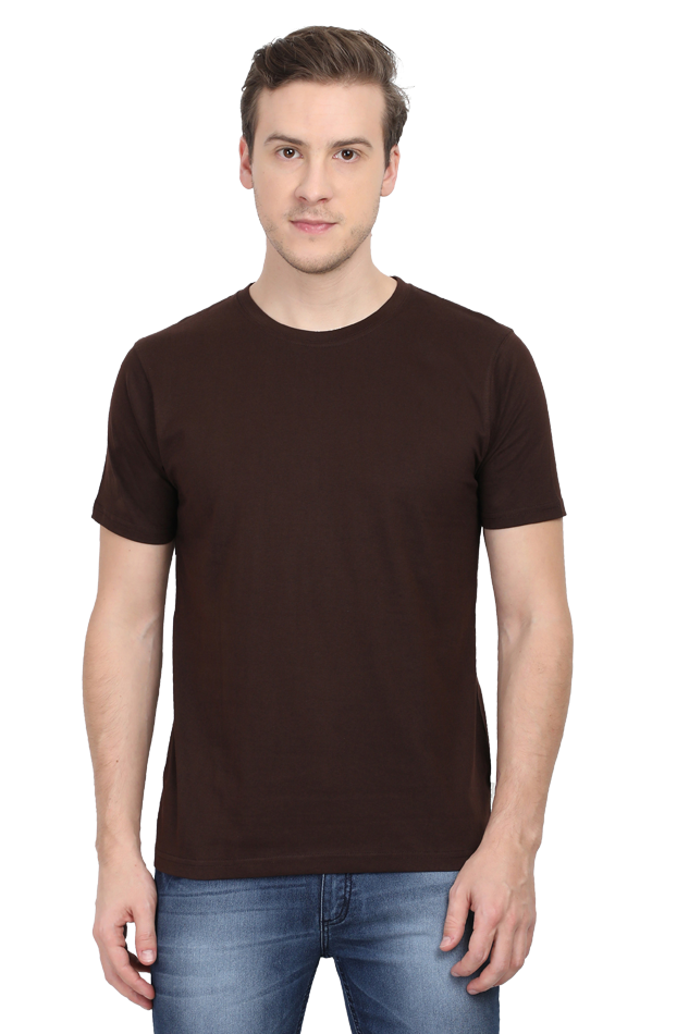 Men's Round Neck Plain T-shirt