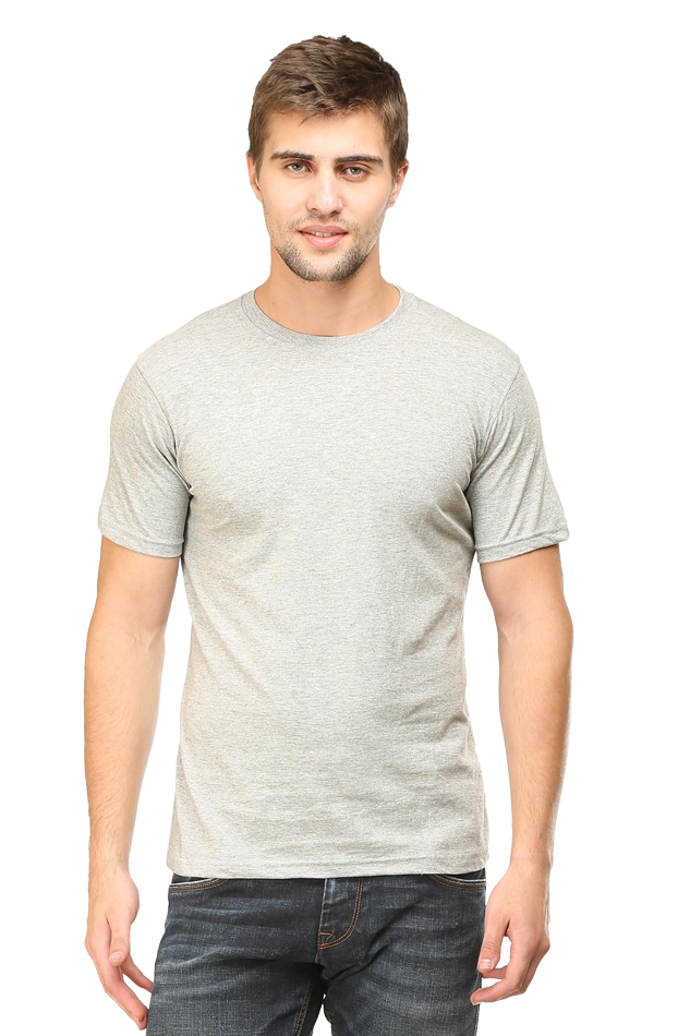 Men's Round Neck Plain T-shirt