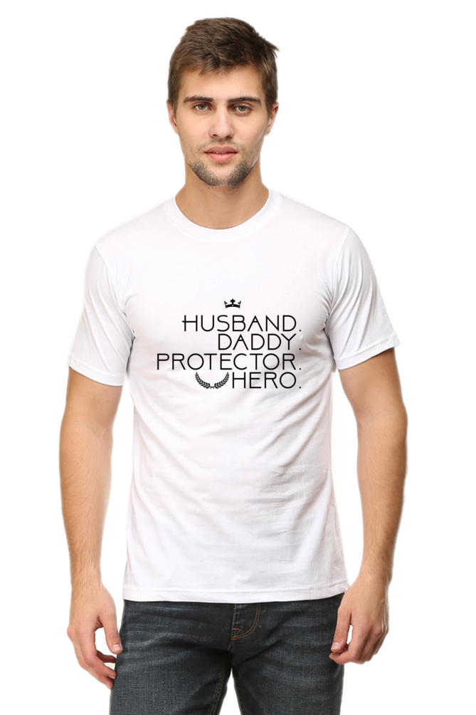 Husband Daddy Protector Hero - Men's T-shirt
