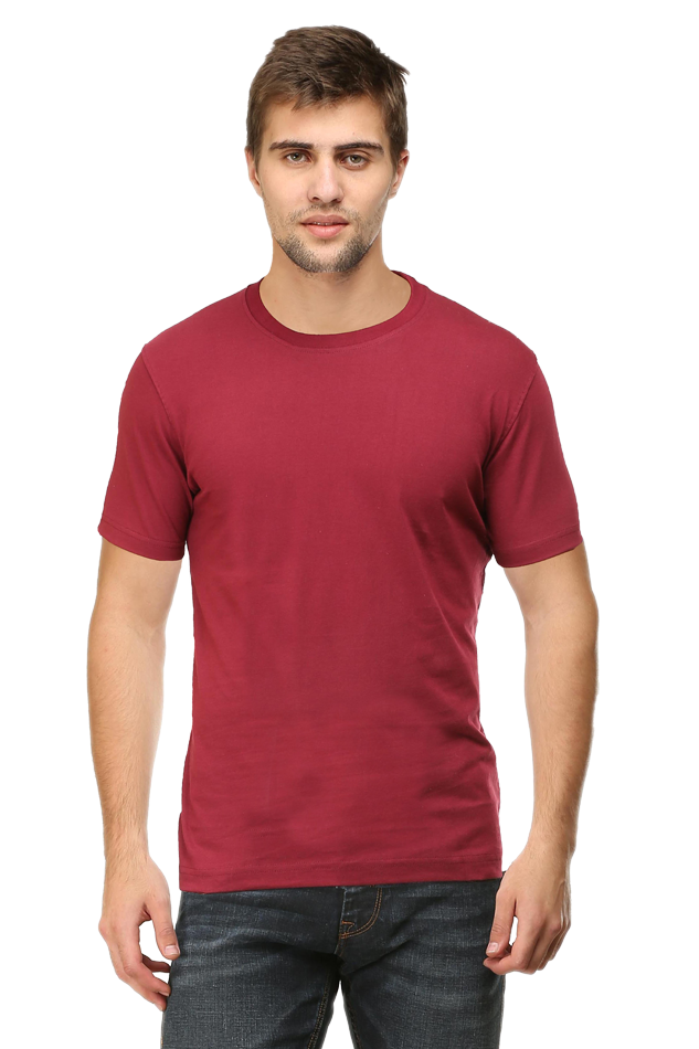 Men's Round Neck Plain T-shirt