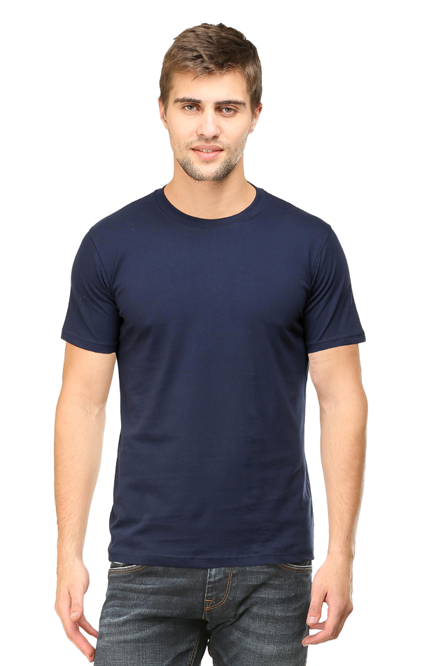 Men's Round Neck Plain T-shirt
