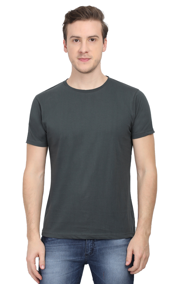 Men's Round Neck Plain T-shirt