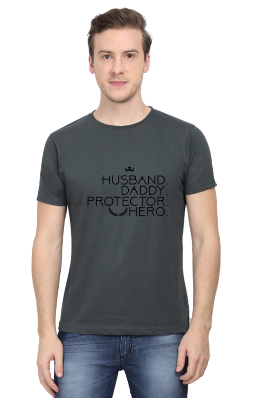 Husband Daddy Protector Hero - Men's T-shirt