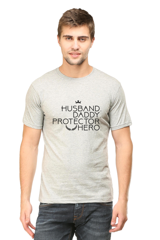Husband Daddy Protector Hero - Men's T-shirt