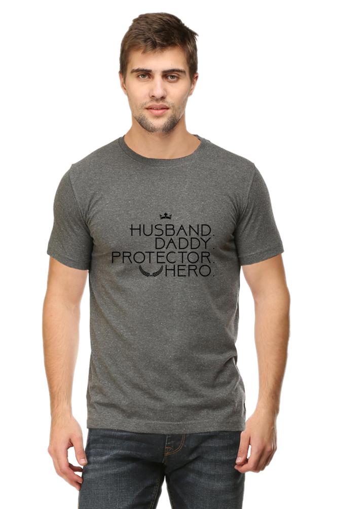 Husband Daddy Protector Hero - Men's T-shirt